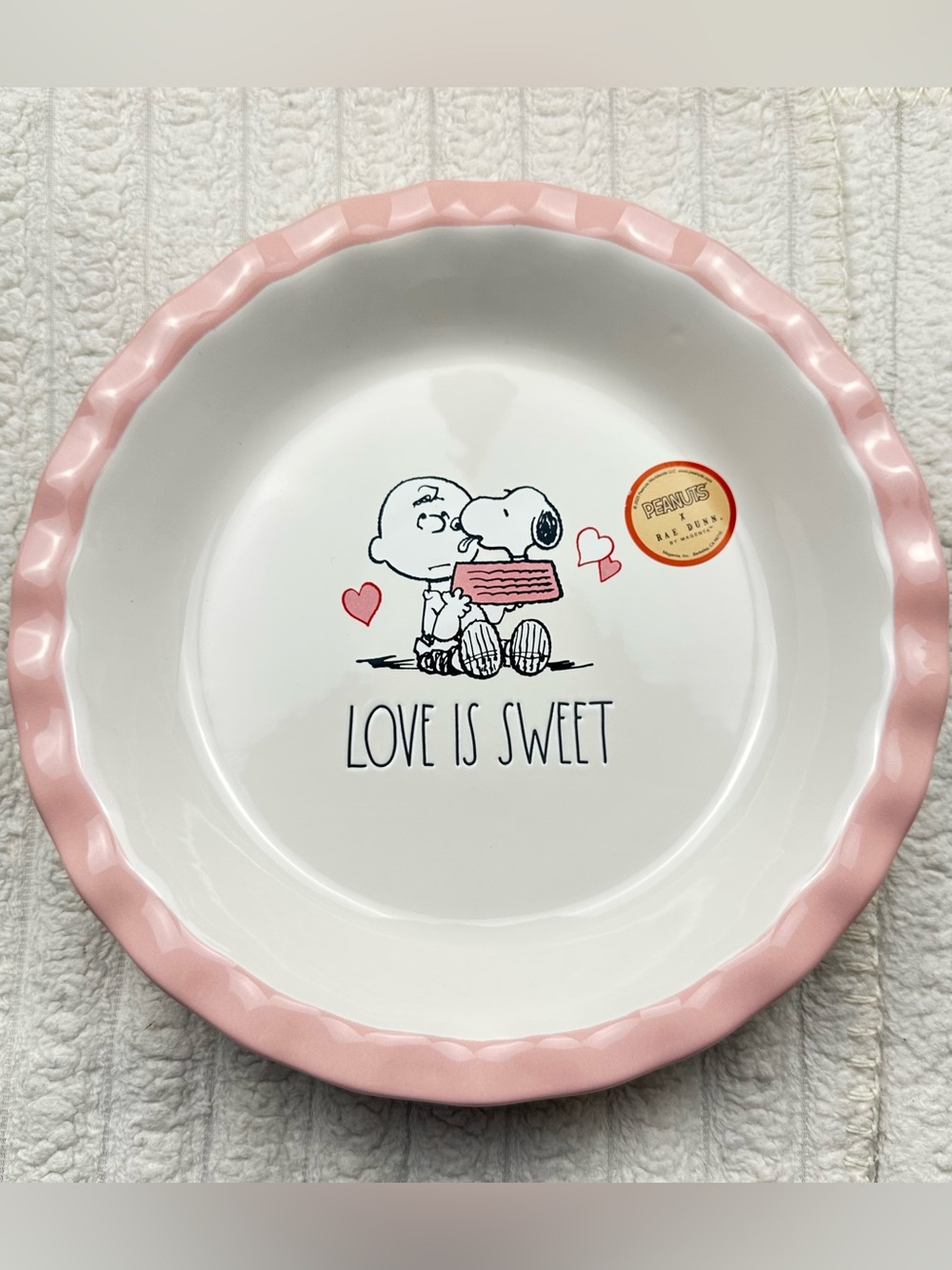 Rae Dunn Peanuts Snoopy Pie Plate